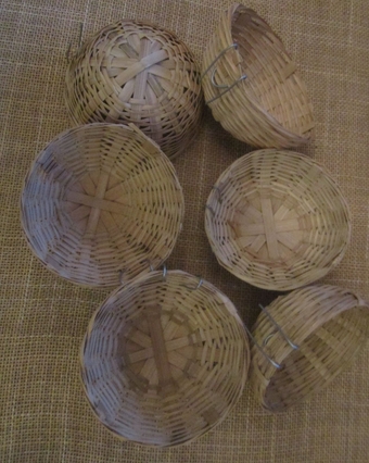12 x wicker canary nest pans