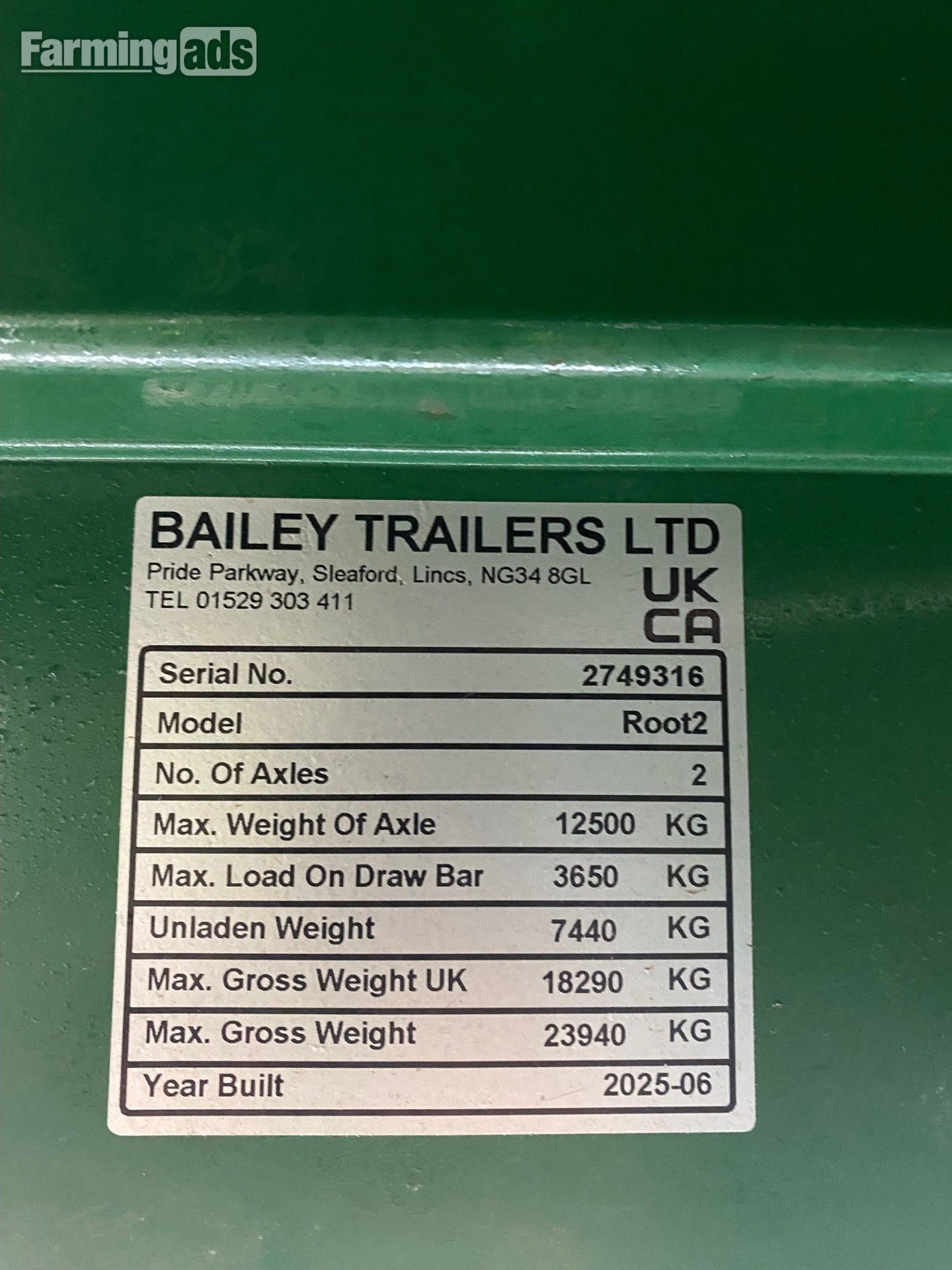 {CATEGORY} - Bailey Root 16 Trailer
