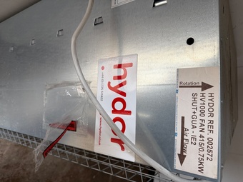 2 x Hydor HV1000 industrial ventilation fans available.